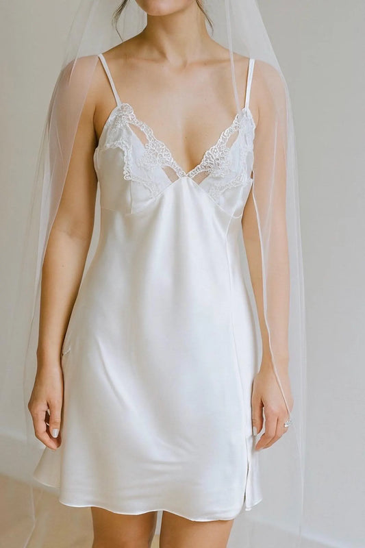 SATIN LACE SLIP